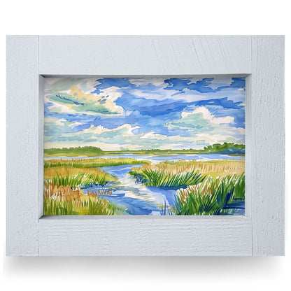 Whispers of the Marsh | Real Wood Framed Wall Art Print