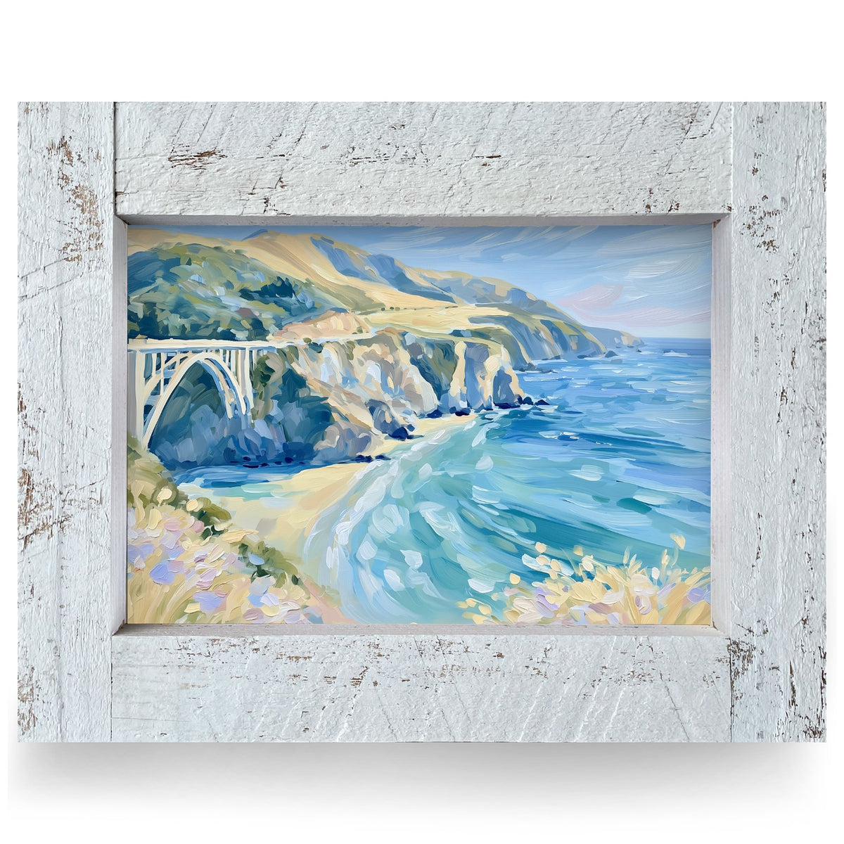 Big Sur Coastline | Real Wood Framed Wall Art Print