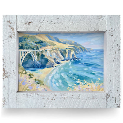 Big Sur Coastline | Real Wood Framed Wall Art Print