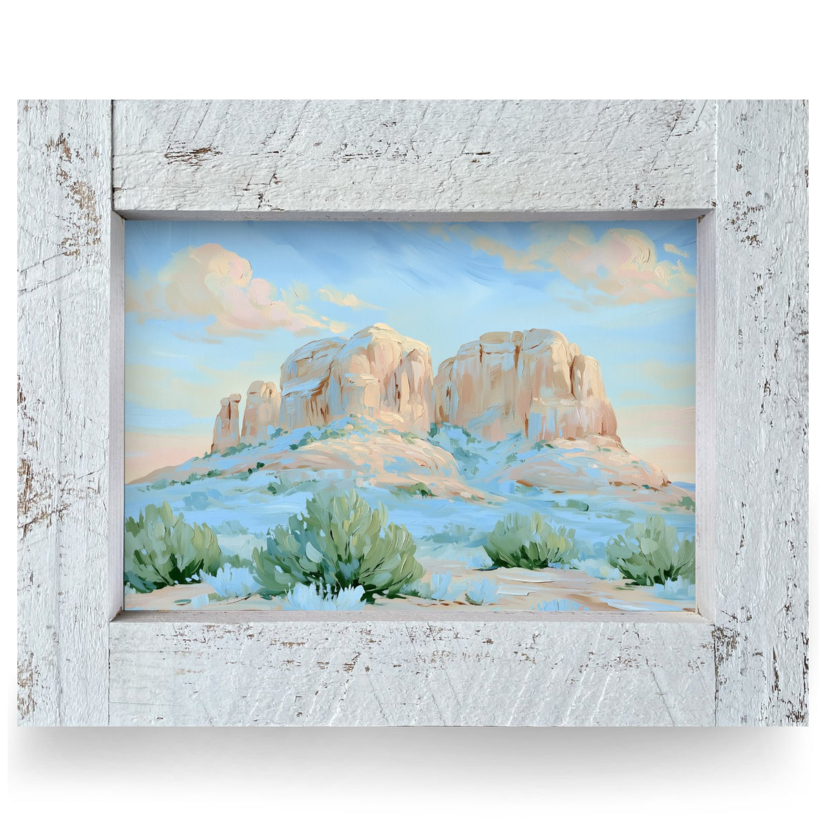 Sagebrush Mesa Morning | Real Wood Framed Wall Art Print