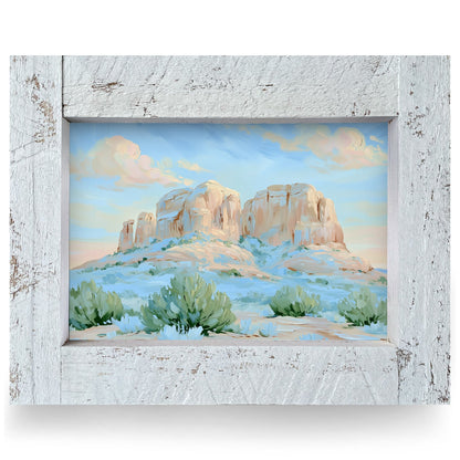 Sagebrush Mesa Morning | Real Wood Framed Wall Art Print