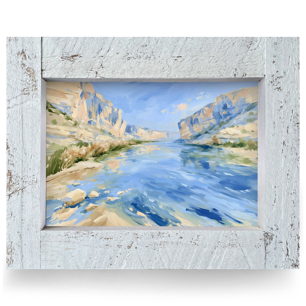 Canyon River Reflections | Real Wood Framed Wall Art Print