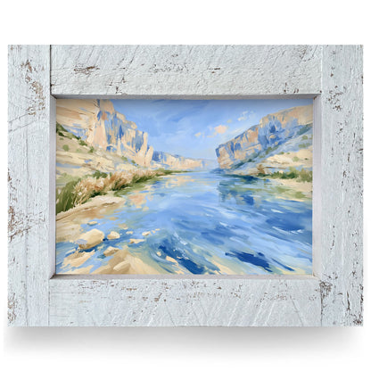 Canyon River Reflections | Real Wood Framed Wall Art Print