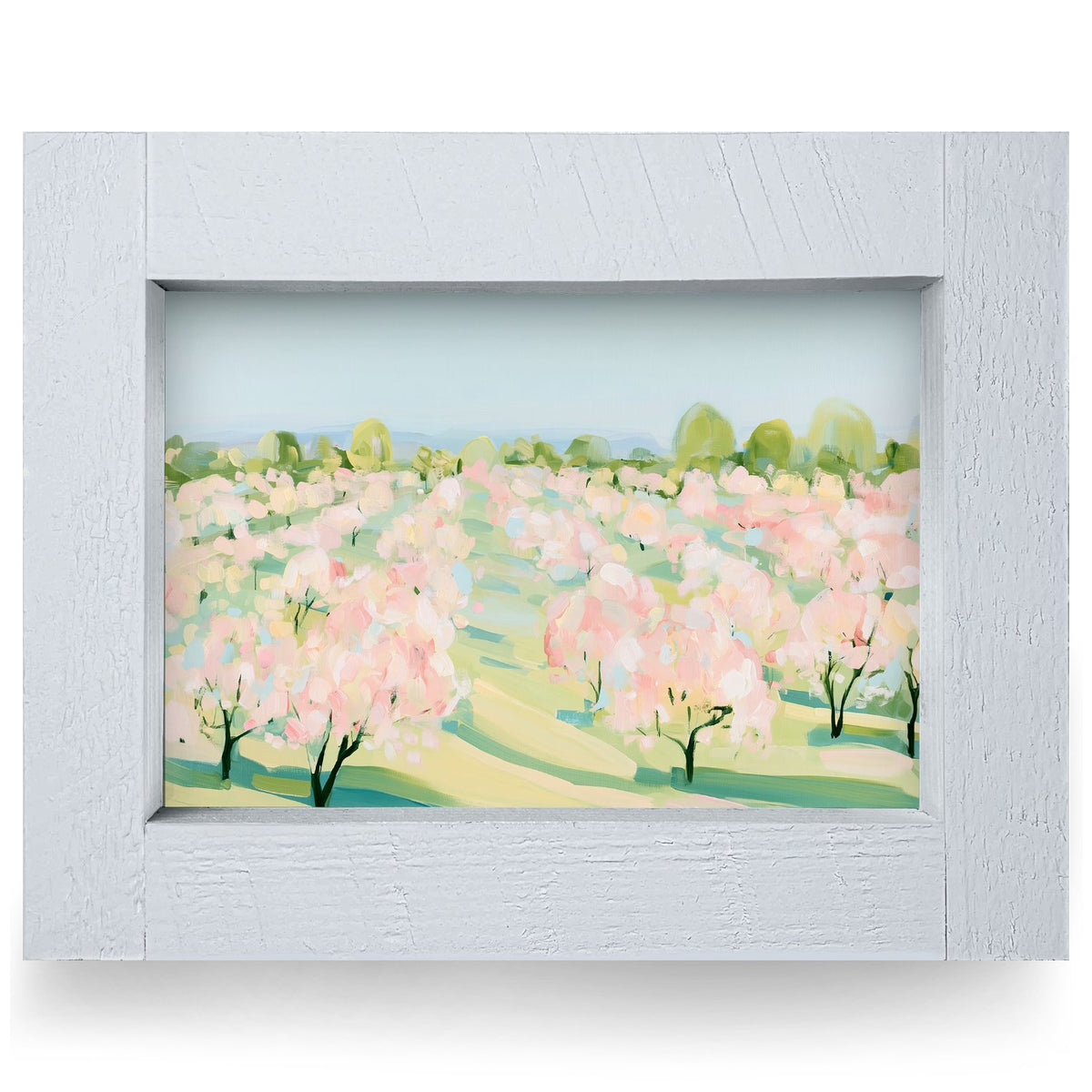 Blossoming Orchard | Real Wood Framed Wall Art Print