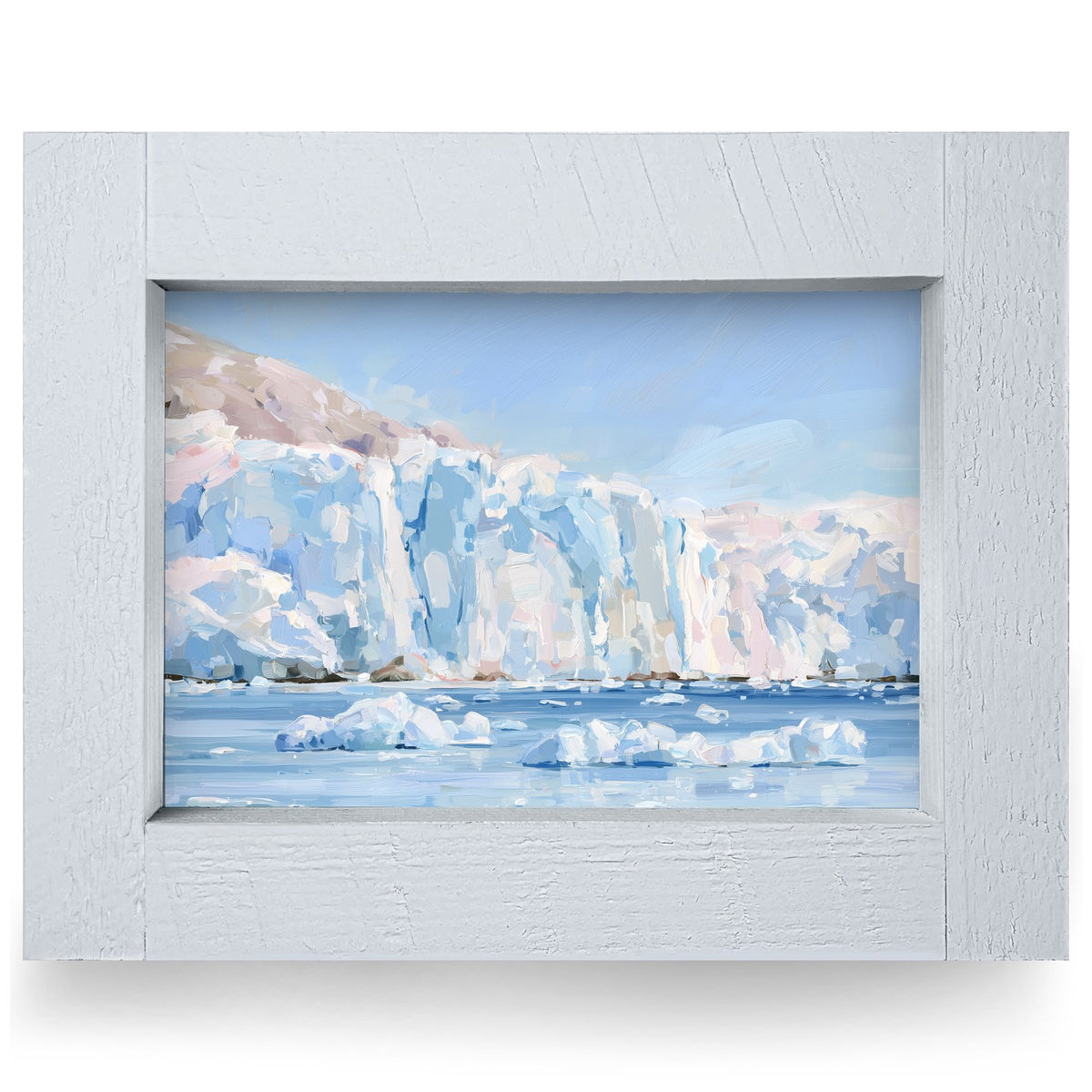 Tidewater Glacier | Real Wood Framed Wall Art Print