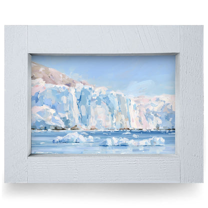 Tidewater Glacier | Real Wood Framed Wall Art Print