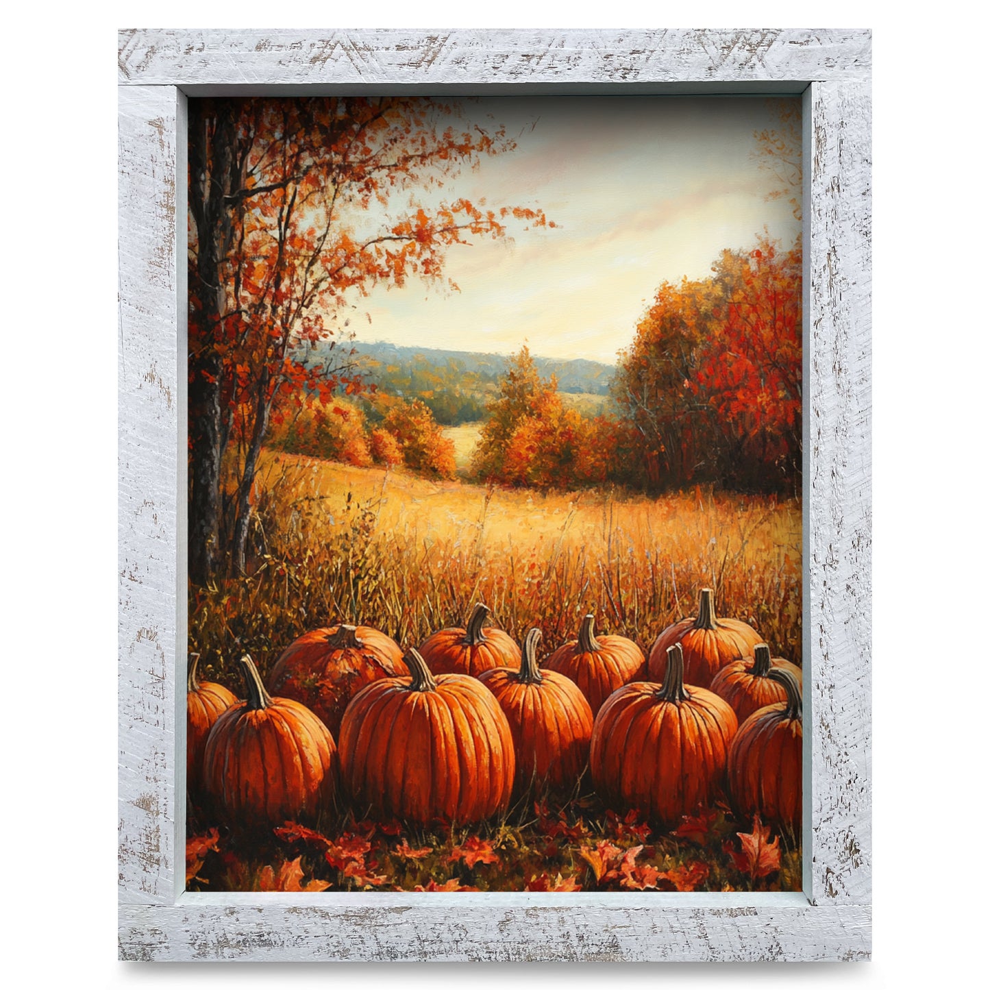 Autumn Glow | Real Wood Framed Wall Art Print