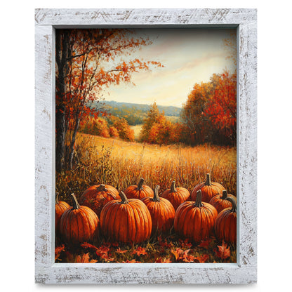 Autumn Glow | Real Wood Framed Wall Art Print