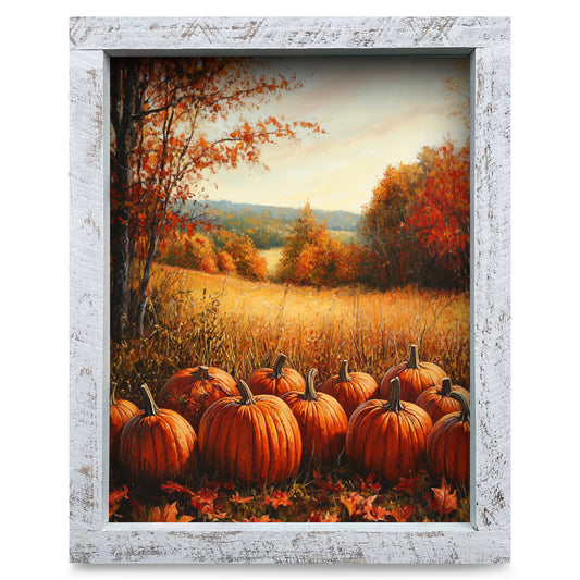Autumn Glow | Real Wood Framed Wall Art Print