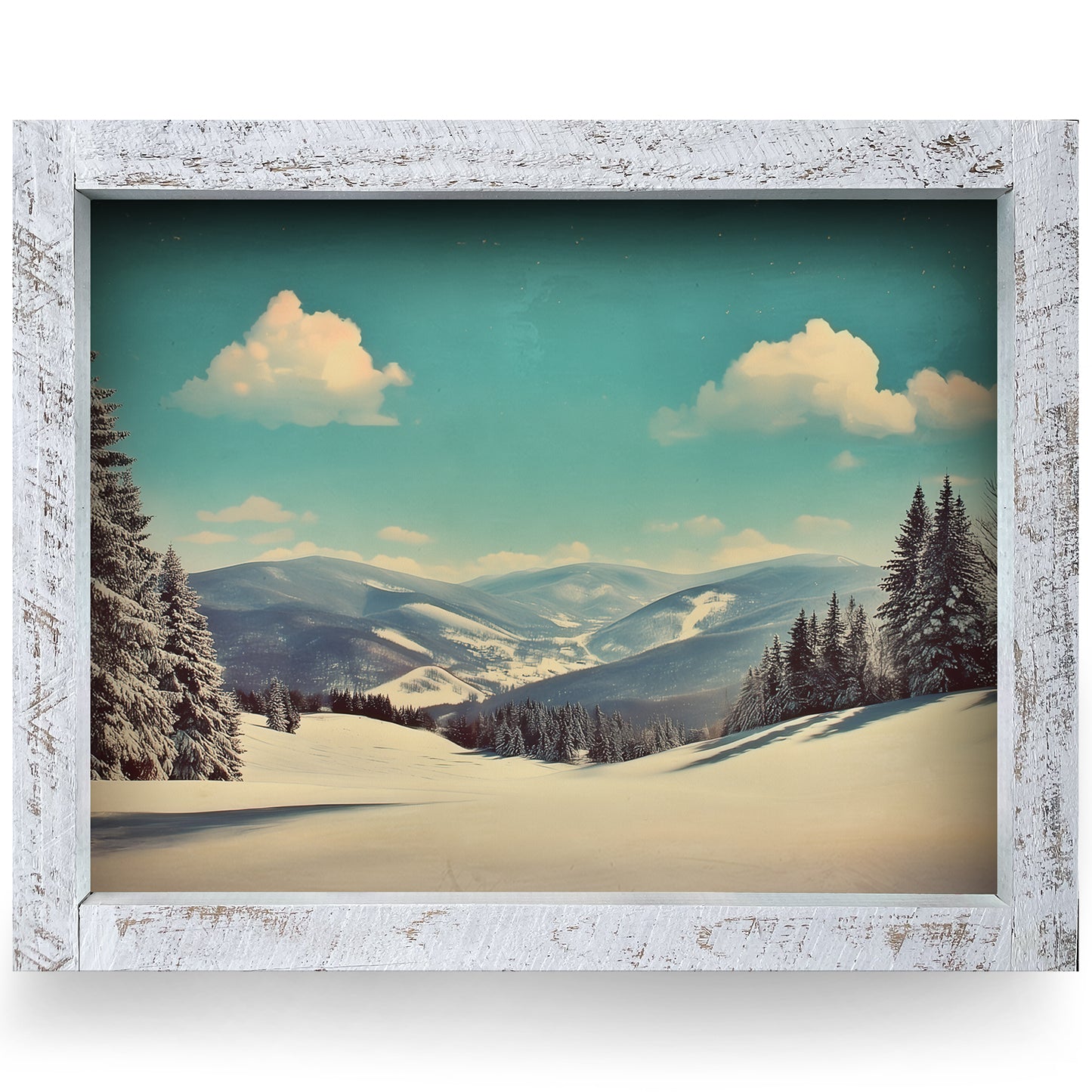 Slope Top View | Real Wood Framed Wall Art Print | Horizontal