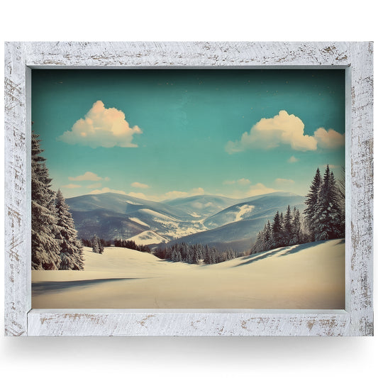 Slope Top View | Real Wood Framed Wall Art Print | Horizontal