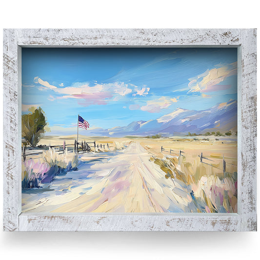 American Horizon | Real Wood Framed Wall Art Print