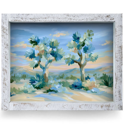 Joshua Tree Pair | Real Wood Framed Wall Art Print