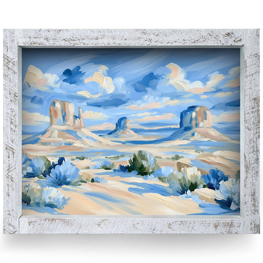 Monument Valley Skies | Real Wood Framed Wall Art Print