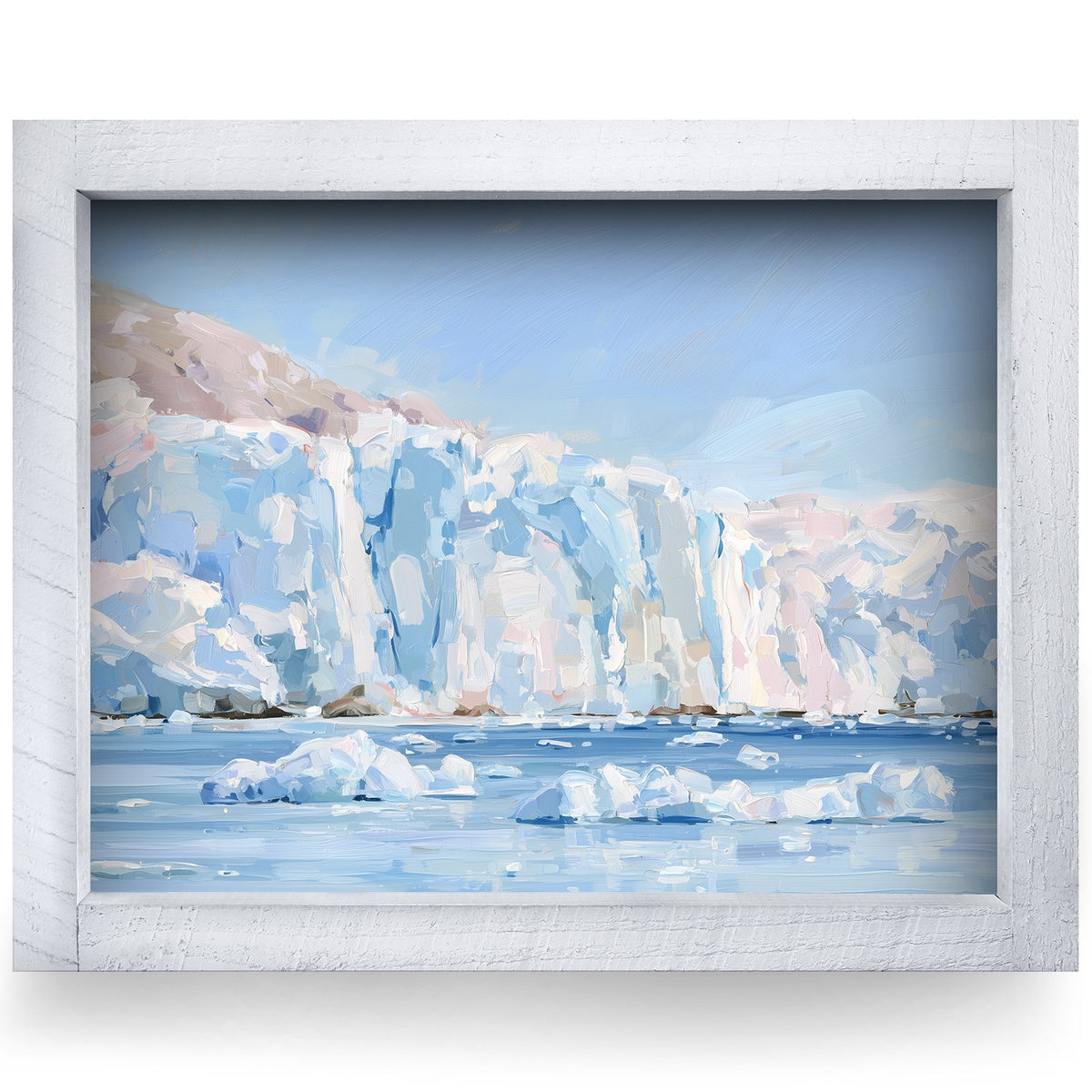 Tidewater Glacier | Real Wood Framed Wall Art Print