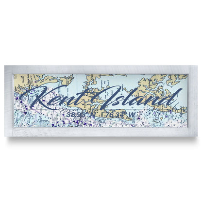 Kent Island, Maryland Map | Real Wood Framed Wall Art Print