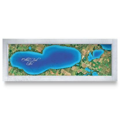 Otter Tail Lake, Minnesota Map | Real Wood Framed Wall Art Print