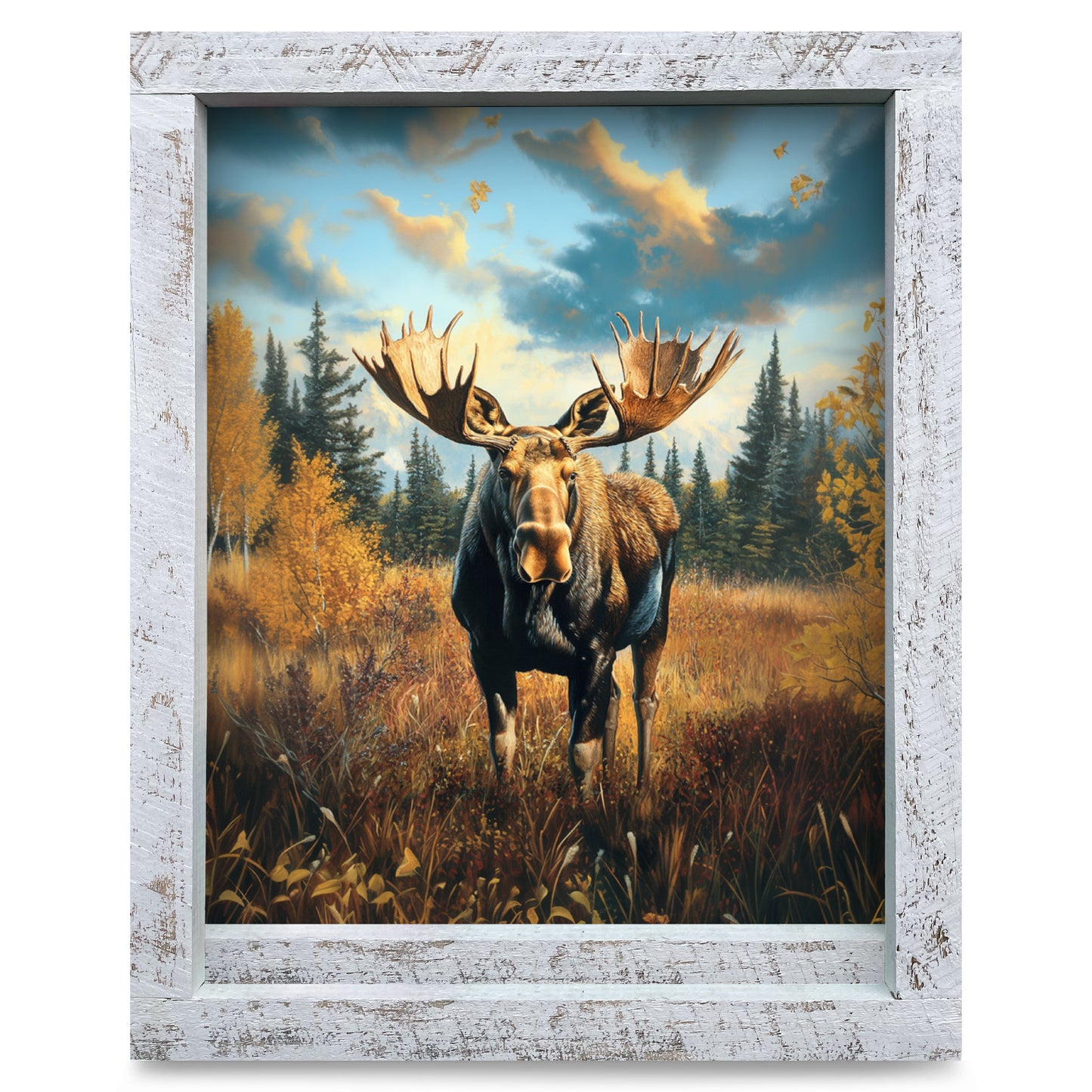 Majestic Moose | Real Wood Framed Wall Art Print