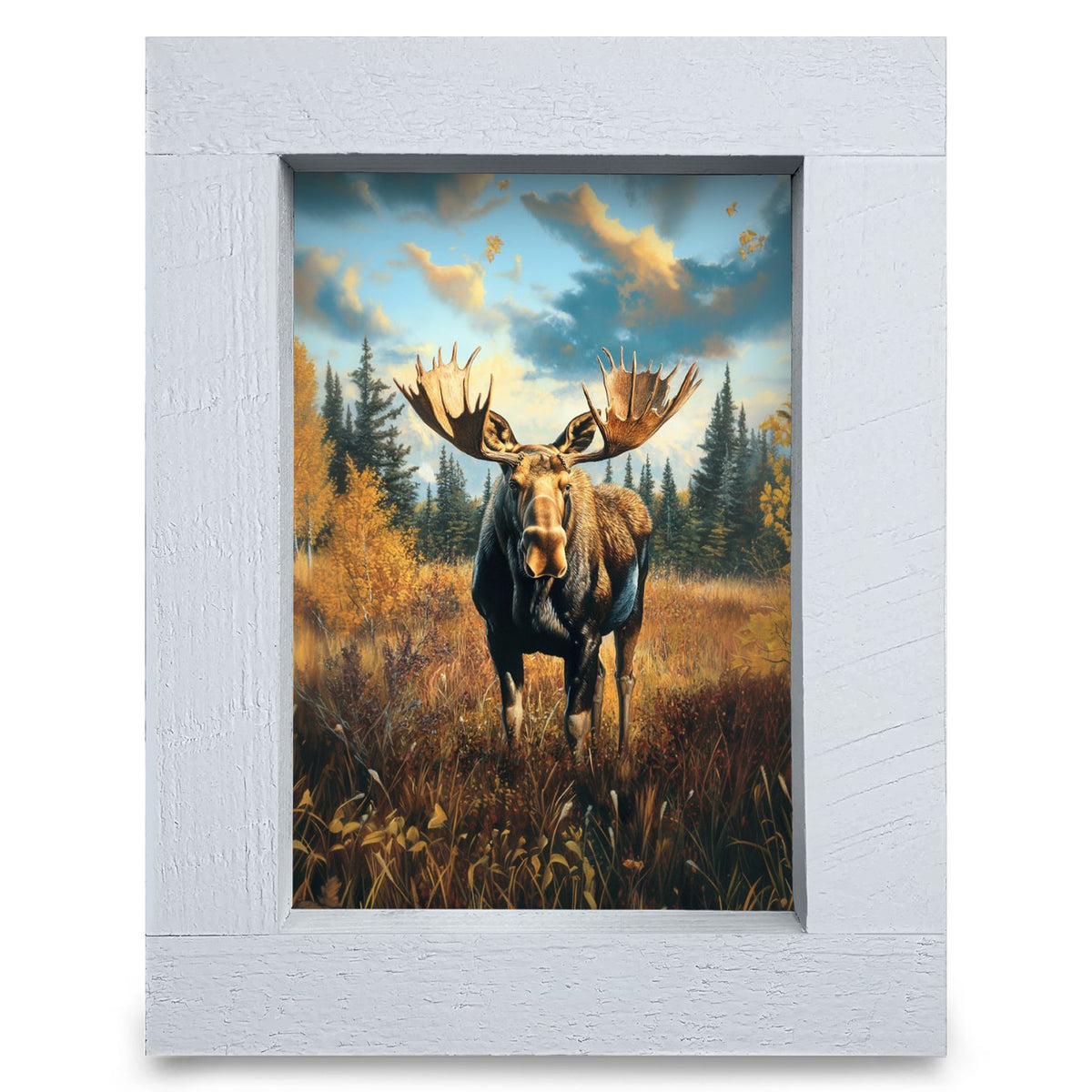Majestic Moose | Real Wood Framed Wall Art Print