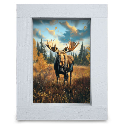 Majestic Moose | Real Wood Framed Wall Art Print