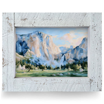 Majestic Valley Waterfall | Real Wood Framed Wall Art Print