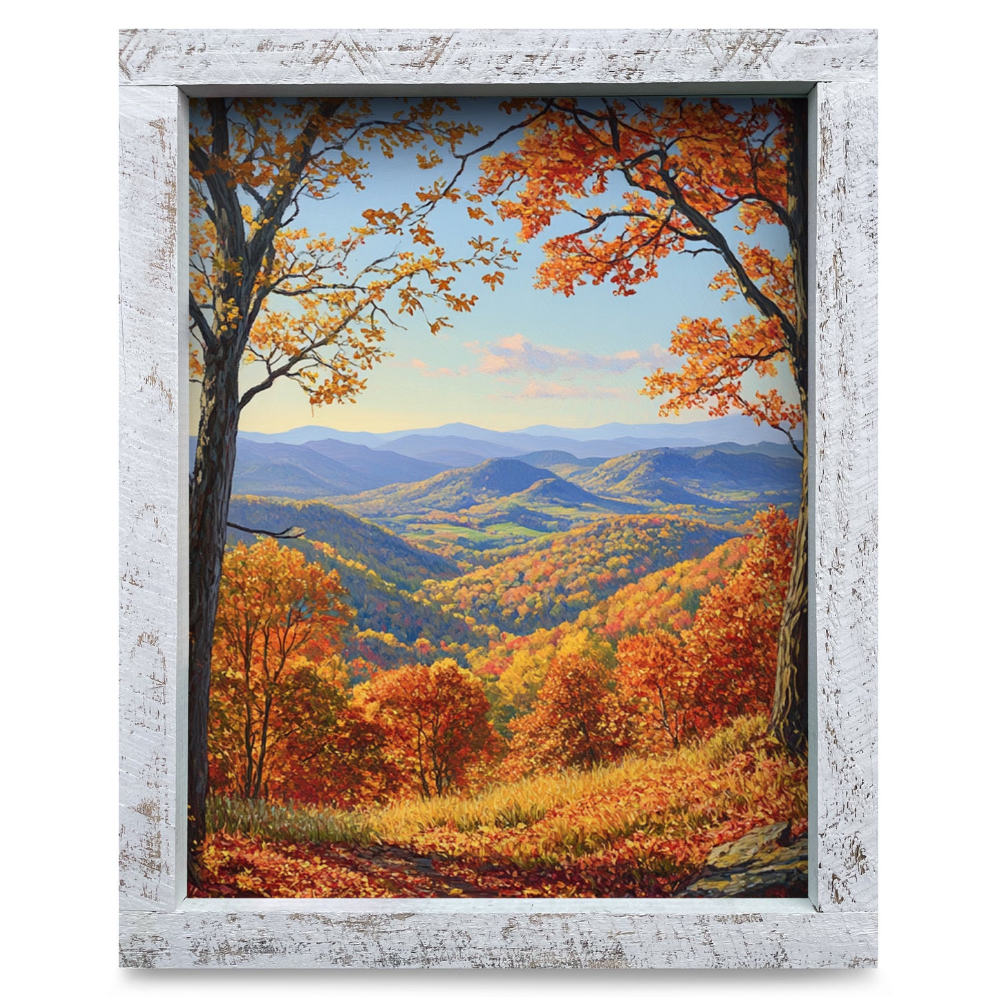 Fall Blue Ridge | Real Wood Framed Wall Art Print