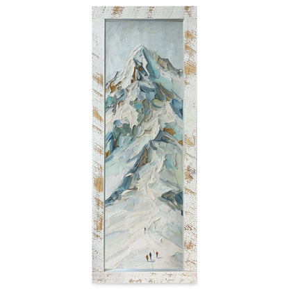 Climb The Mountain | Real Wood Framed Wall Art Print | Skinny