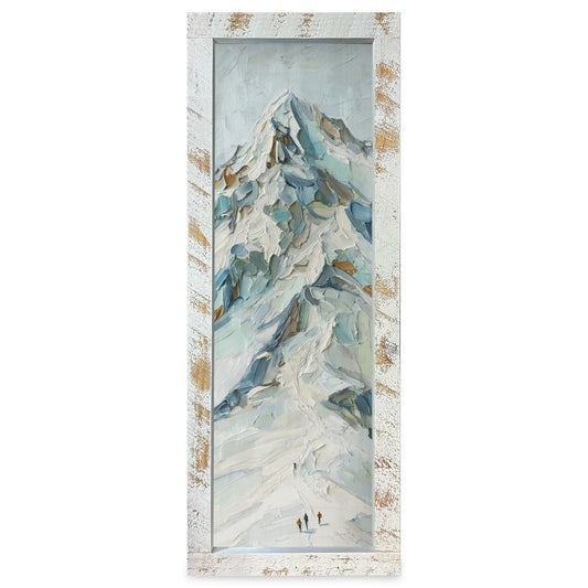 Climb The Mountain | Real Wood Framed Wall Art Print | Skinny