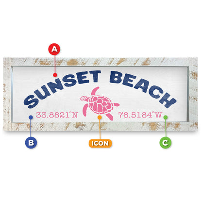 Customizable Coastal White/Pink Coordinates | Real Wood Framed Wall Art Print