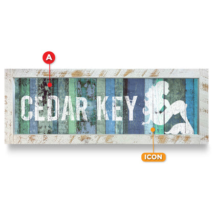 Customizable Rustic Blue Boards | Real Wood Framed Wall Art Print