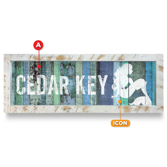 Customizable Rustic Blue Boards | Real Wood Framed Wall Art Print