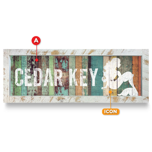 Customizable Rustic Orange Boards | Real Wood Framed Wall Art Print