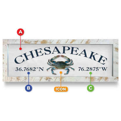 Customizable Nautical White | Real Wood Framed Wall Art Print