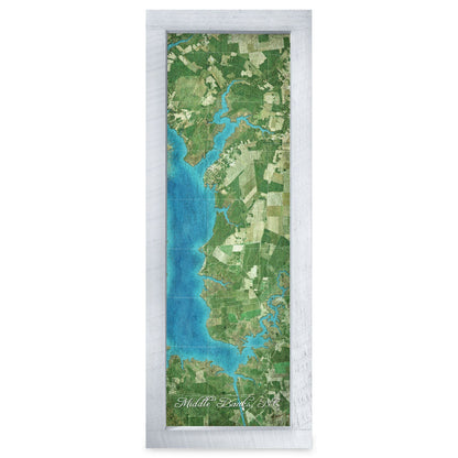 Belhaven, North Carolina Map | Real Wood Framed Wall Art Print