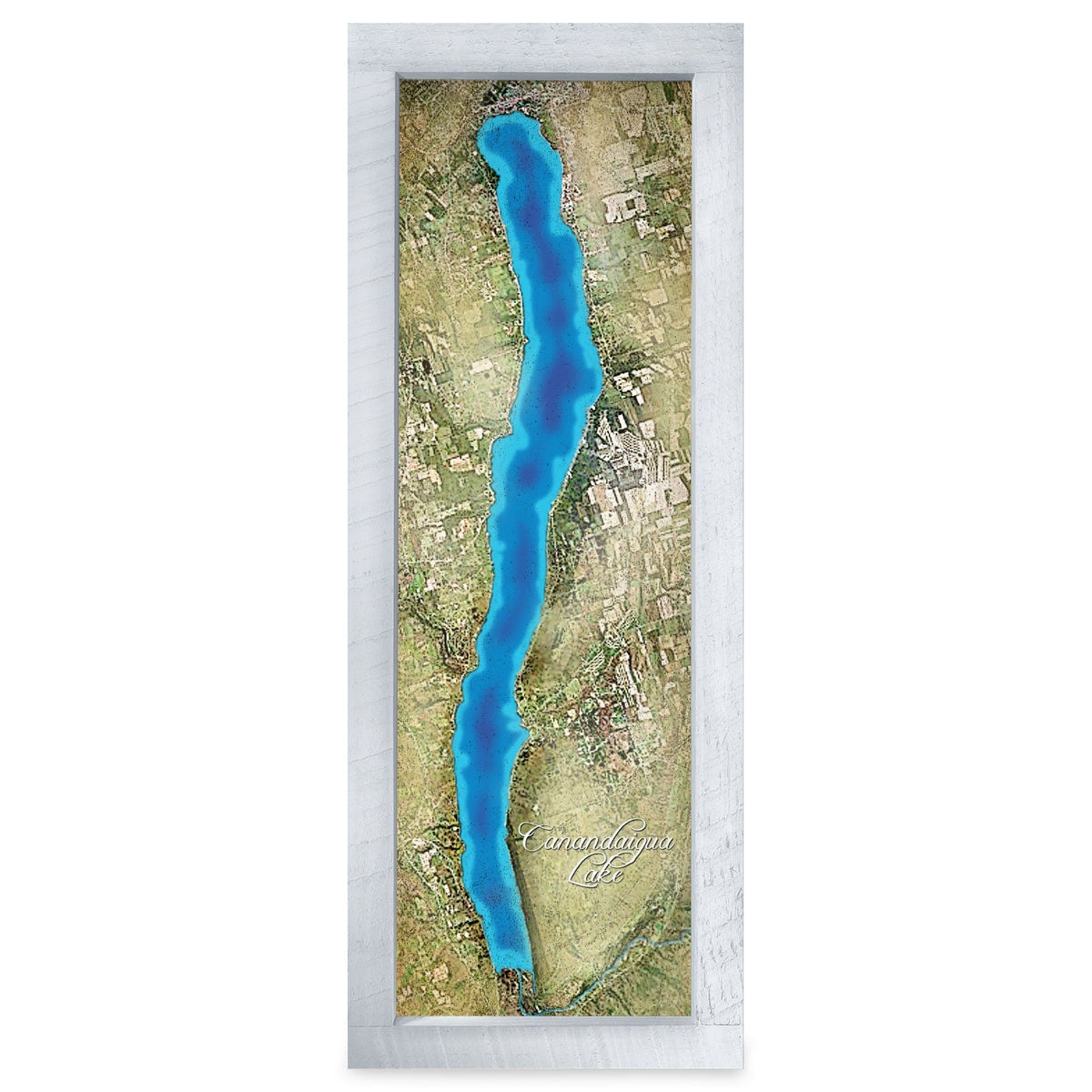 Canandaigua, New York Map | Real Wood Framed Wall Art Print