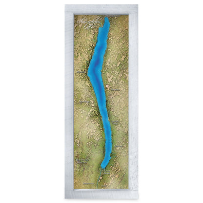 Skaneateles, New York Map | Real Wood Framed Wall Art Print
