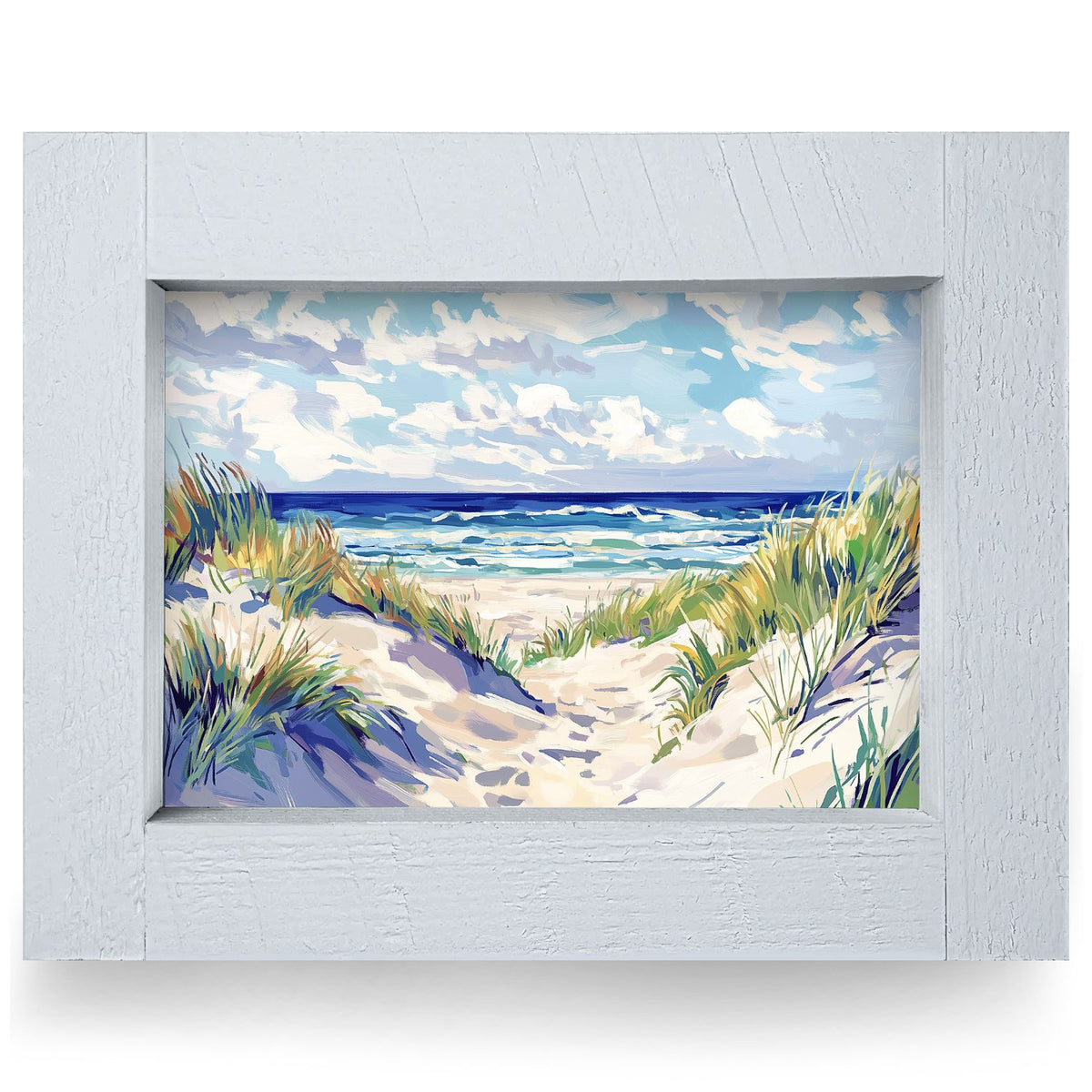 Path To Paradise | Real Wood Framed Wall Art Print | Horizontal