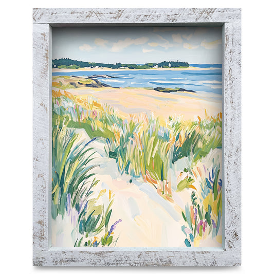 Breezy Shores | Real Wood Framed Wall Art Print