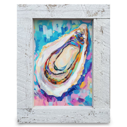 Jewel Tone Oyster | Real Wood Framed Wall Art Print