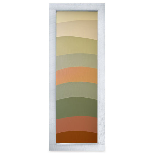 Earth Tone Rainbow Layers | Real Wood Framed Wall Art Print | Skinny