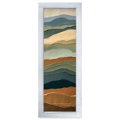 Layered Earth Ridges | Real Wood Framed Wall Art Print