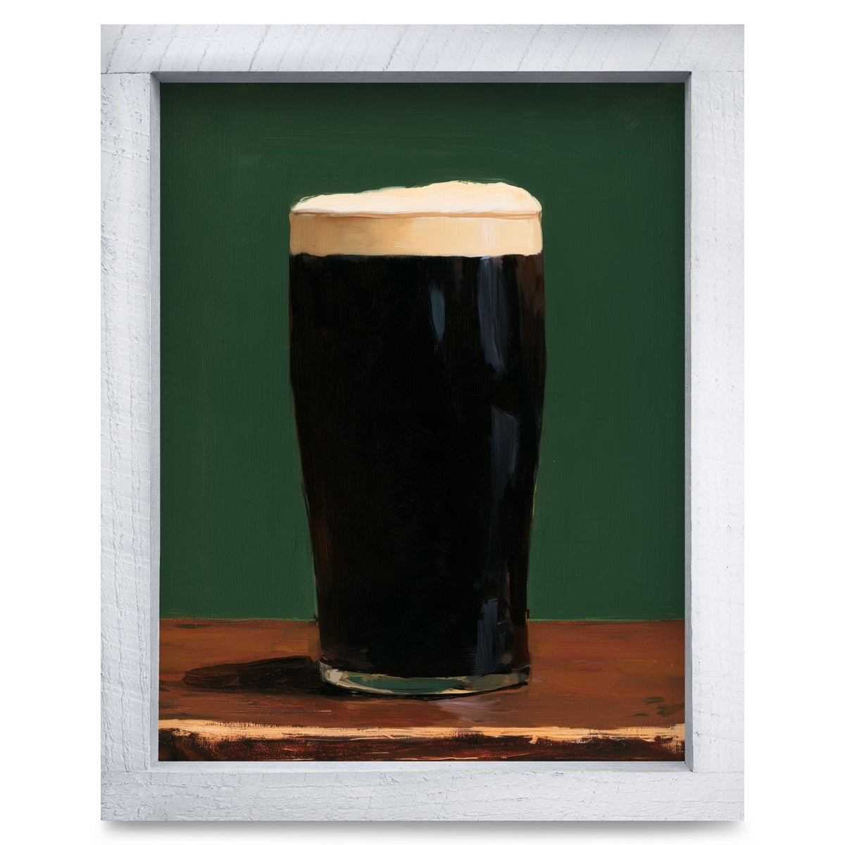 Pint of Stout | Real Wood Framed Wall Art Print