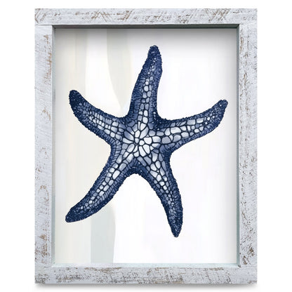 Colorful Starfish | Real Wood Framed Wall Art Print