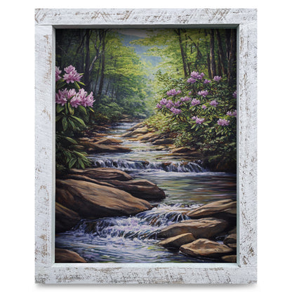 Blue Ridge Stream | Real Wood Framed Wall Art Print