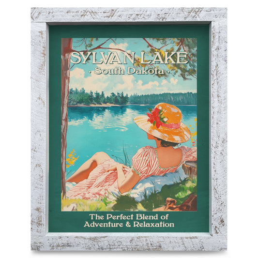 Sylvan Lake Poster | Real Wood Framed Wall Art Print