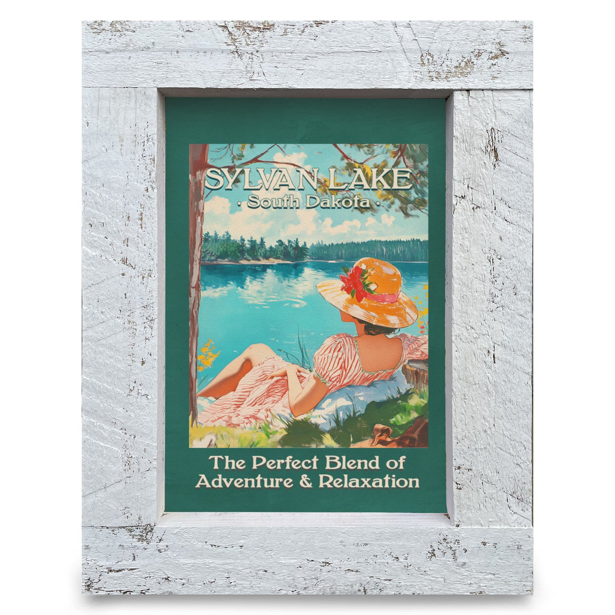 Sylvan Lake Poster | Real Wood Framed Wall Art Print
