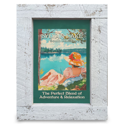 Sylvan Lake Poster | Real Wood Framed Wall Art Print