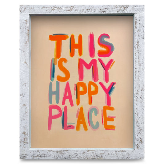 This Is My Happy Place | Real Wood Framed Wall Art Print