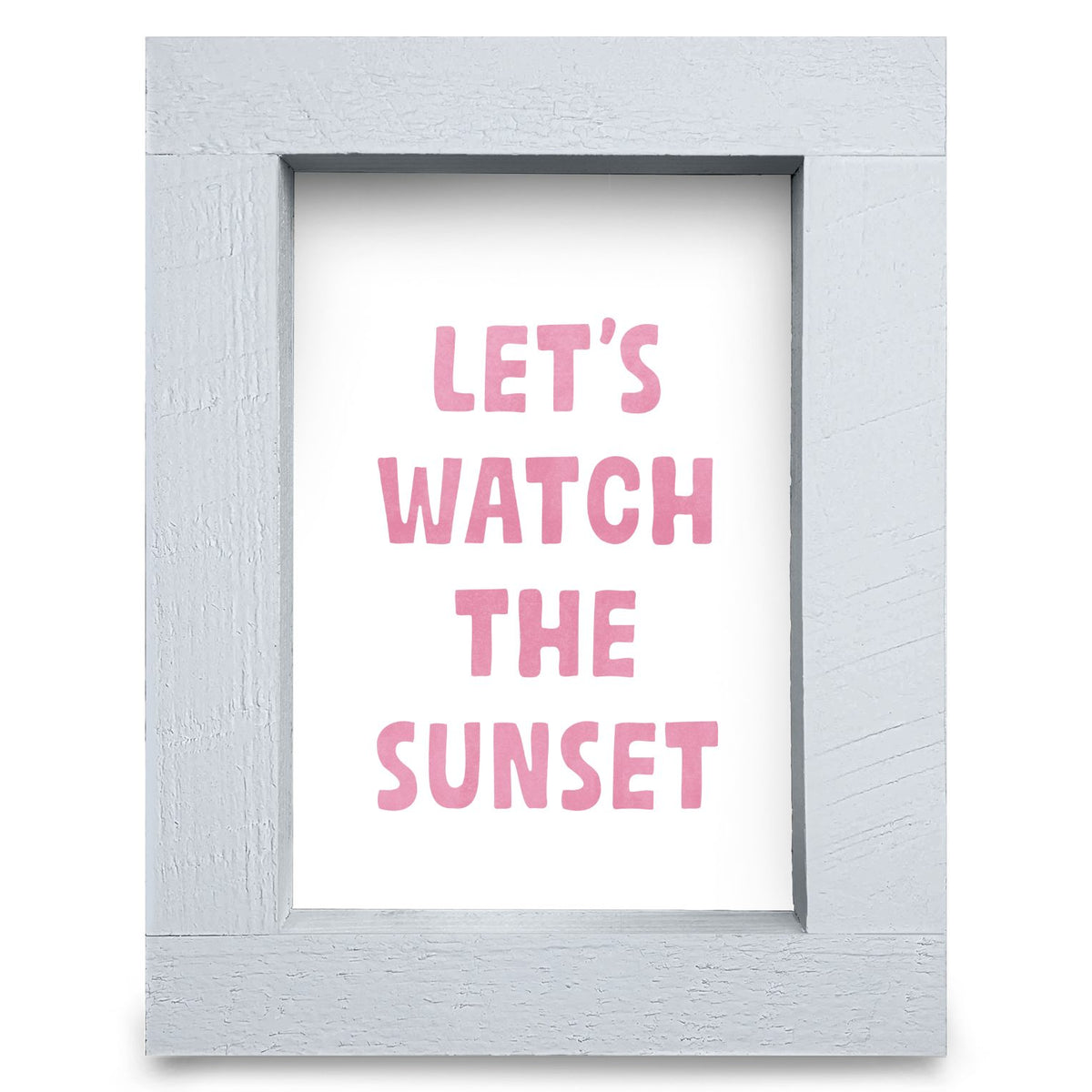Watch The Sunset | Real Wood Framed Wall Art Print