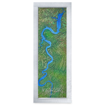 Claytor Lake, Virginia Map | Real Wood Framed Wall Art Print